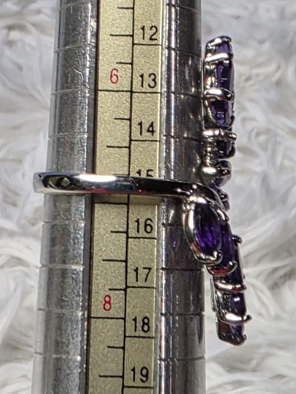 Amethyst Marquise Sterling Silver Bypass Ring